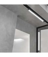 18W LED Skinnespot - Flood Light, Ultra Tynd Magnetisk, 4000K, Sort Hus