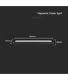18W LED Skinnespot - Flood Light, Ultra Tynd Magnetisk, 4000K, Sort Hus