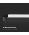 18W LED Skinnespot - Flood Light, Ultra Tynd Magnetisk, 4000K, Sort Hus