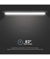 18W LED Skinnespot - Flood Light, Ultra Tynd Magnetisk, 4000K, Sort Hus