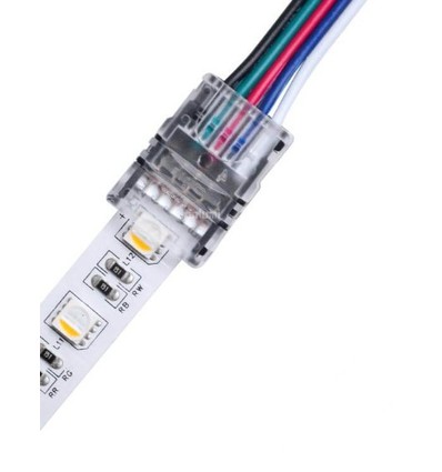 LED strip samler til løse ledninger - 12mm, RGB+W, IP65, 5V-24V
