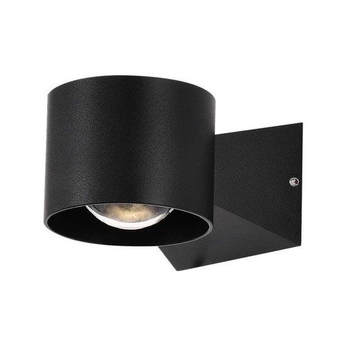 5W LED Væglampe - 3000K, Sort hus, IP65