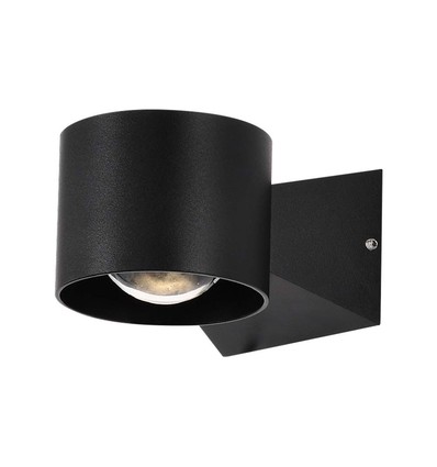 6W LED væglampe - IP65, sort, 4000K, 465lm, firkantet, inde / ude, inkl. lyskilde