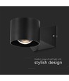 6W LED væglampe - IP65, sort, 4000K, 465lm, firkantet, inde / ude, inkl. lyskilde