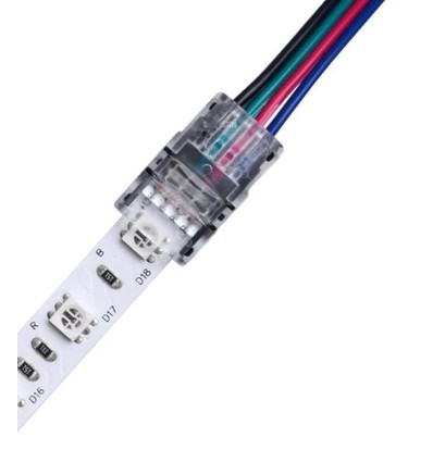 LED strip samler til løse ledninger - 10mm, RGB, IP65, 5V-24V