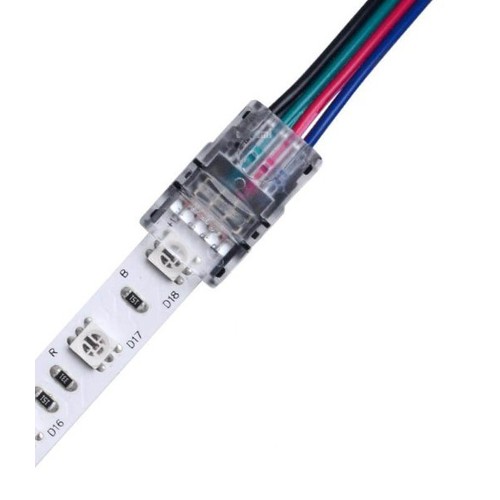 LED strip samler til løse ledninger - 10mm, RGB, IP20, 5V-24V