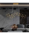 28W LED designer pendel - Guld, 3000K, L94,5 x W32,5 cm, dekorativ hængelampe