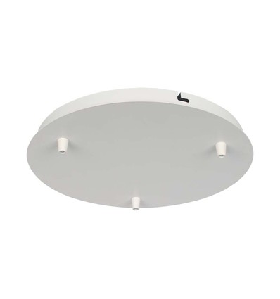 Mat Hvid Roset Til 3 Lamper - Ø300mm