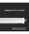 V-Tac vandtæt 18W komplet LED armatur - 60 cm, 130lm/W, Cree, gennemfortrådet, IP65, 6 års garanti