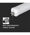 V-Tac vandtæt 18W komplet LED armatur - 60 cm, 130lm/W, Cree, gennemfortrådet, IP65, 6 års garanti