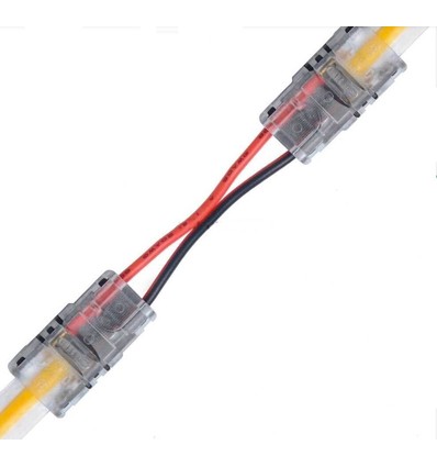 Samler med ledning til LED strip - 8mm, COB, enkeltfarvet, IP20, 5V-24V