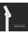 4W LED havelampe bedlampe - IP44, hvid, 4000K, 100cm høj, 300° justerbar, inkl. lyskilde