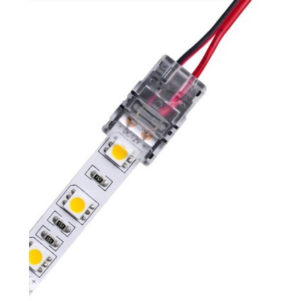 LED strip samler til løse ledninger - 10mm, enkeltfarvet, IP65, 5V-24V