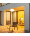 V-Tac Udendørs 18W væg/loftlampe - Bulkhead, IP54, Ø19,5cm, højde 3,8cm
