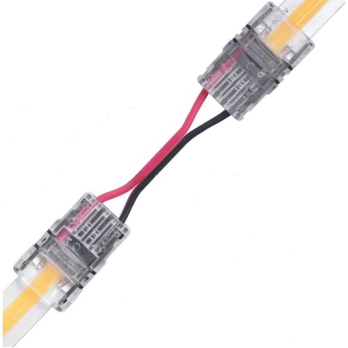 Samler med ledning til LED strip - 10mm, COB, enkeltfarvet, IP20, 5V-24V