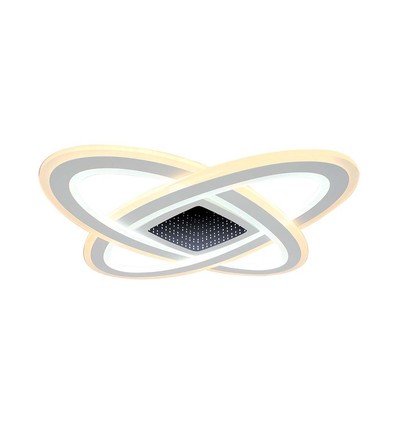 130W LED designer lysekrone, dæmpbar - 13600lm, 3-i-1 CCT, inkl. fjernbetjening, sort/hvid design