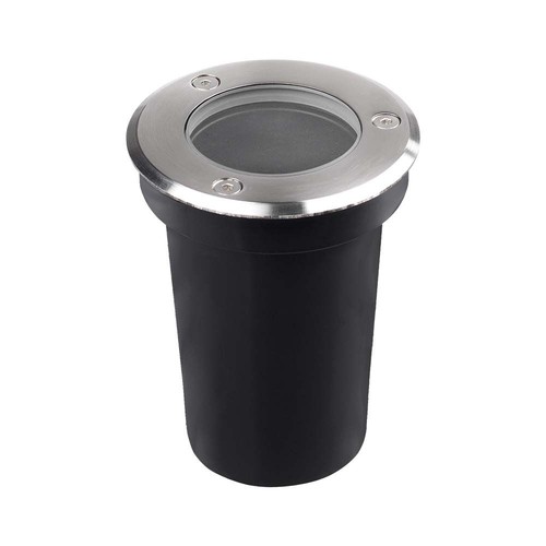 V-Tac GU10 mini nedgravningsspot - Rund, rustfrit stål, GU10 fatning