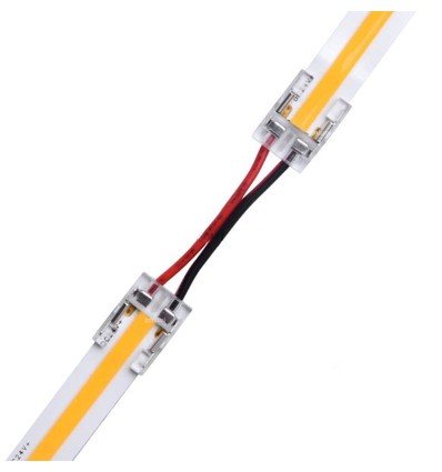 Lavprofil samler med ledning til LED strip - 10mm, COB, enkeltfarvet, IP20, 5V-24V