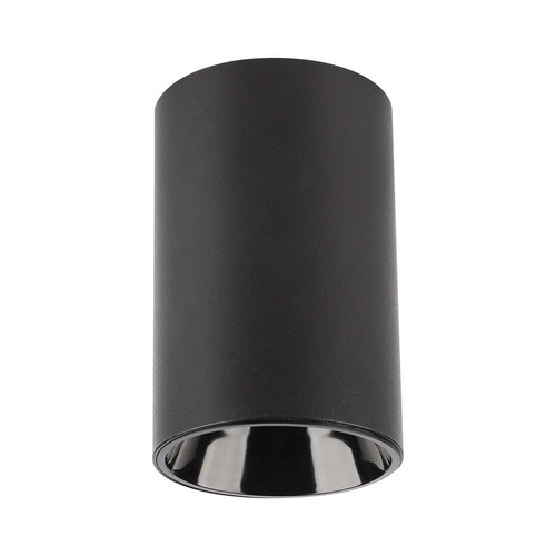 Overflade spotlampe rund sort hus