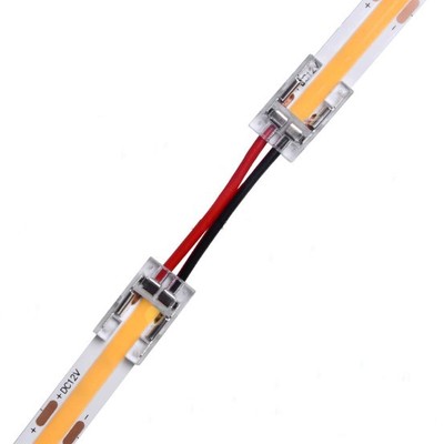 5: Lavprofil samler med ledning til LED strip - 8mm, COB, enkeltfarvet, IP20, 5V-24V
