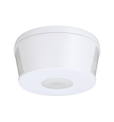 Bevægelsessensor 360° PIR, 1000W - Påmontering, rækkevidde op til 30m, IP20 indendørs, hvid