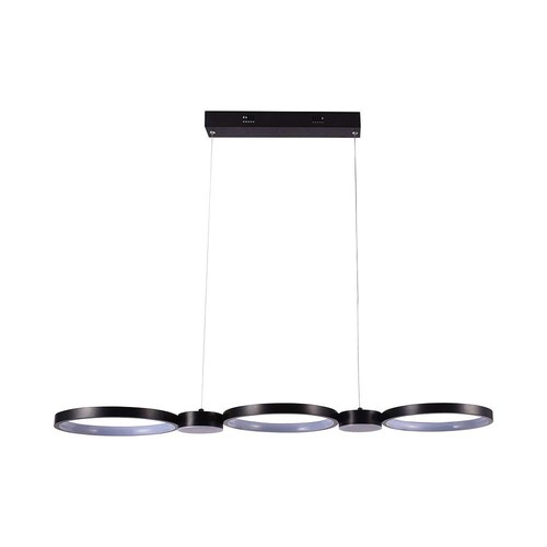 38W LED pendellampe, 100cm - Sort, 4560lm, 4000K, inkl. lyskilde
