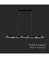 38W LED pendellampe, 100cm - Sort, 4560lm, 4000K, inkl. lyskilde