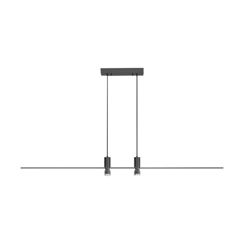 19W Hængelampe - LED, (80x100cm), 3000K, Sort hus