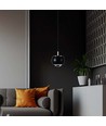 9W Hængelampe - LED, 4000K, Sort, 10x10x100cm