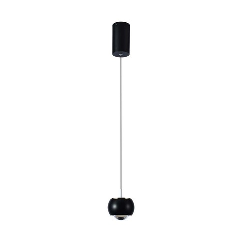 9W hængelampe - 10x10x100cm, 3000K, Sort hus