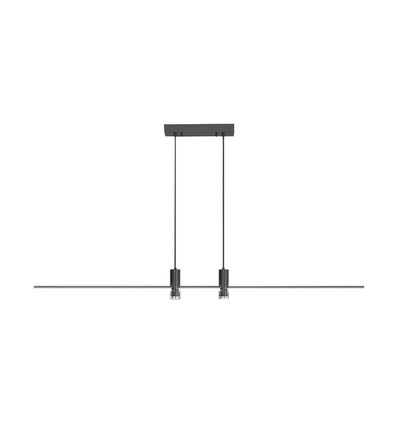 19W LED pendel - 80cm, sort, 2160lm, inkl. lyskilde