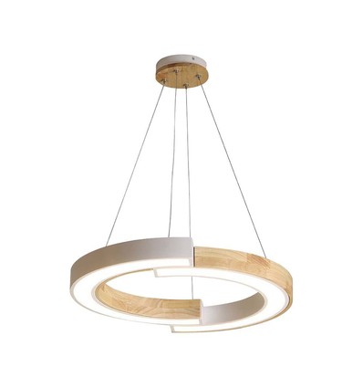 32W Hængelampe - LED, 43x100, 4000K, Hvid, Træ