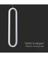 13W LED pendel, 40cm - Hvid, 4000K, 1500lm, IP20 indendørs