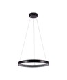 19W hængelampe - LED, 40cm, 3000K, krystal akryl, indvendig, sort, hus