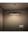 19W hængelampe - LED, 40cm, 3000K, krystal akryl, indvendig, sort, hus