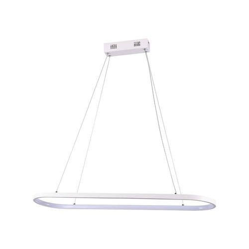 24W LED pendel / hængelampe - 80x20x100cm, 2760lm, hvid krop, 3000K
