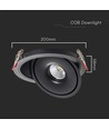 30W LED indbygningspanel, RA90, sort - 3-i-1 CCT, Hul: Ø18 cm, Mål: Ø20 cm