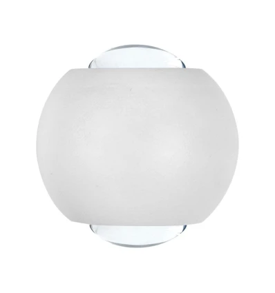 2W væglampe med op/ned lys - IP54, hvid, 3000K, aluminium, inkl. lyskilde