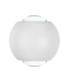 2W væglampe med op/ned lys - IP54, hvid, 3000K, aluminium, inkl. lyskilde