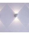 2W væglampe med op/ned lys - IP54, hvid, 3000K, aluminium, inkl. lyskilde