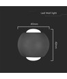 2W LED COB væglampe, op/ned lys - IP54, sort aluminium, 4000K, 4,2 x 4 cm