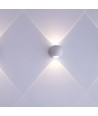 2W LED up/down væglampe - IP54, hvid, 4000K, aluminium, 4,2 x 4 cm, inkl. lyskilde