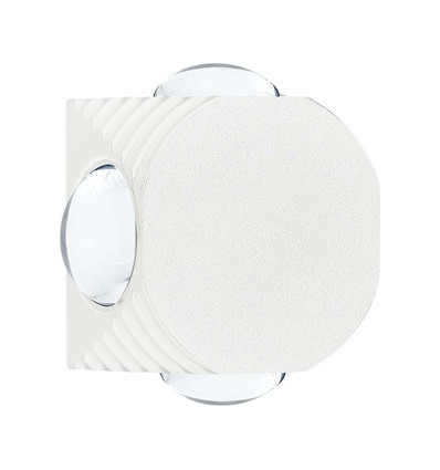 4W rund LED væglampe med 4 lysstråler - IP54, hvid, COB LED, 4000K, inkl. lyskilde