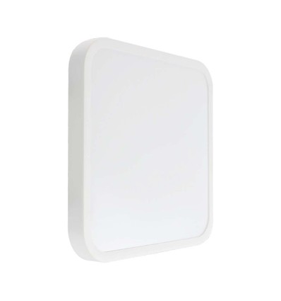 18W LED Dome Lys - 6500K, Firkantet, Hvid Ramme, IP44