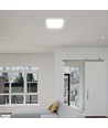 24W LED loftslampe - 29,5 x 29,5cm, IP44, firkantet, hvid kant