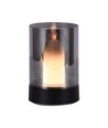 2W LED genopladelig bordlampe, bevægelses dæmper - Sort/røgfarvet, 3000K, 360 grader, elegant design