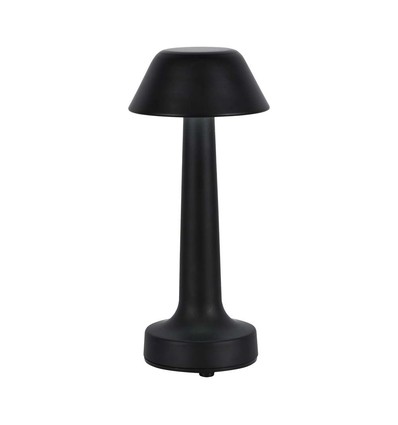 1W genopladelig LED bordlampe, 3-i-1 CCT - 5V, 1800mAh, sort, Ø9,5 x 22,5 cm