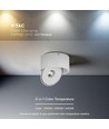 20W Overflade Downlight - LED, COB, 3in1, Hvid, Hus