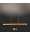 12W LED pendel i træ - 4000K, 80cm, inkl. lyskilde