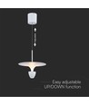 9W LED hængelampe - 30x320x100cm, 3000K, ren hvid, hus
